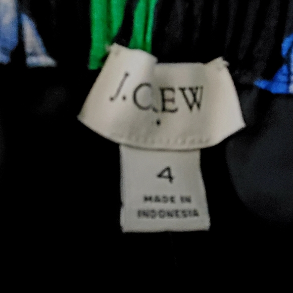 J Crew Factory NWT Floral Sidewalk Skirt, Navy & Coral, Linen-Cotton Blend Sz 4 - Picture 5 of 8